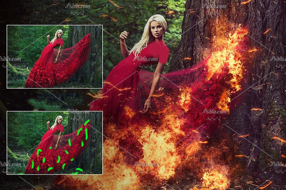 ایجاد افکت شعله های آتش بر روی تصاویر