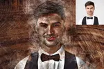 تبدیل عکس به نقاشی هنری روی چوب