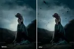 افکت کلاغ سیاه دوربری شده