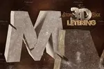 حروف انگلیسی سه بعدی با استایل سنگی