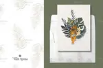 وکتور تزئینی ببر و گل و بوته