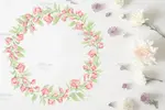 طرح آبرنگی عناصر طراحی گل