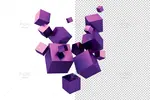 PNG مکعب‌های سه بعدی (3D)