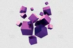 PNG مکعب‌های سه بعدی (3D)