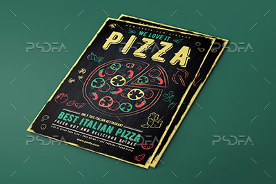 لایه باز تراکت تبلیغاتی پیتزا