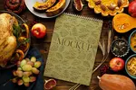 موکاپ چیدمان غذای خوشمزه
