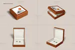 موکاپ جعبه طلا و جواهرات چوبی
