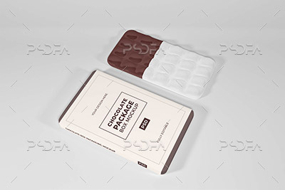 موکاپ جعبه شکلات کاکائویی