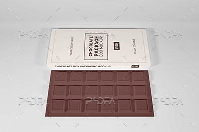 موکاپ جعبه شکلات کاکائویی