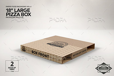 موکاپ بسته بندی جعبه پیتزا