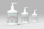 موکاپ بطری و ظرف مایع دستشویی