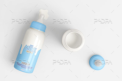 موکاپ شیشه شیر نوزاد و کودک