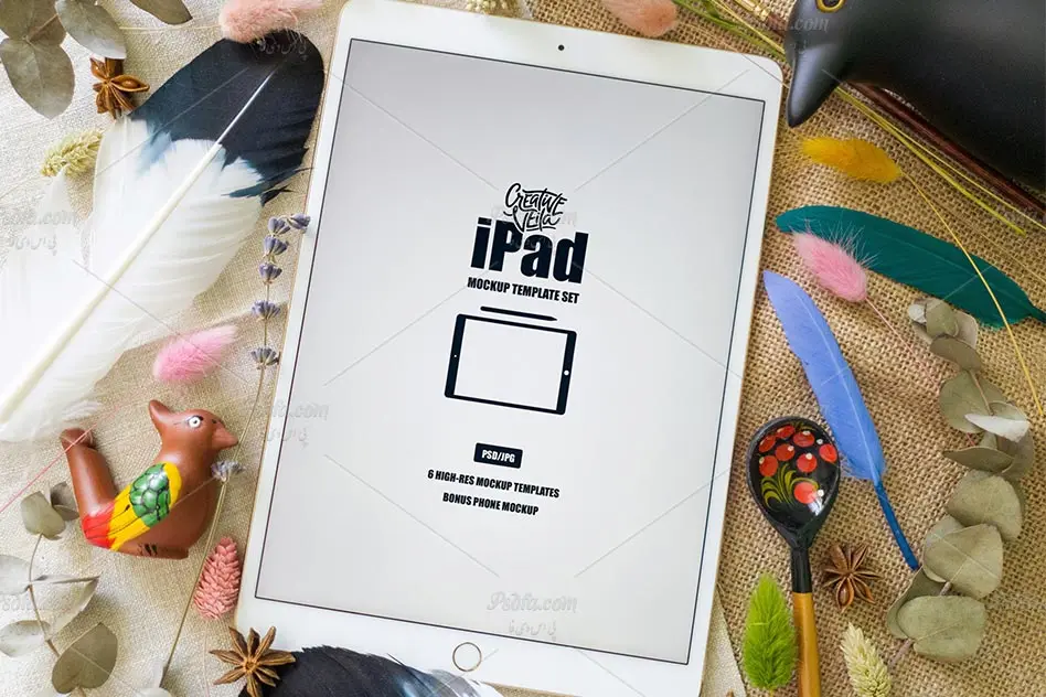 پیش نمایش و موکاپ تبلت آپد - iPad Mockup Scenes |🔥کد فایل 22936