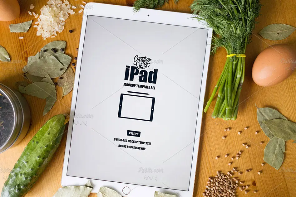 پیش نمایش و موکاپ تبلت آپد - iPad Mockup Scenes |🔥کد فایل 22936