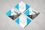 طرح وکتور برشور سه لتی مربعی
