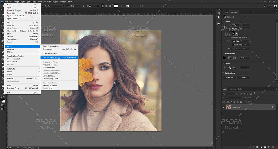 آموزش کم کردن حجم تصاویر بدون افت کیفیت در نرم افزار فتوشاپ کم کردن حجم تصاویر بدون افت کیفیت